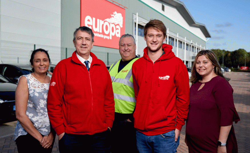 Jeff-Broom,-second-from-left,-with-the-Europa-Showfreight-team